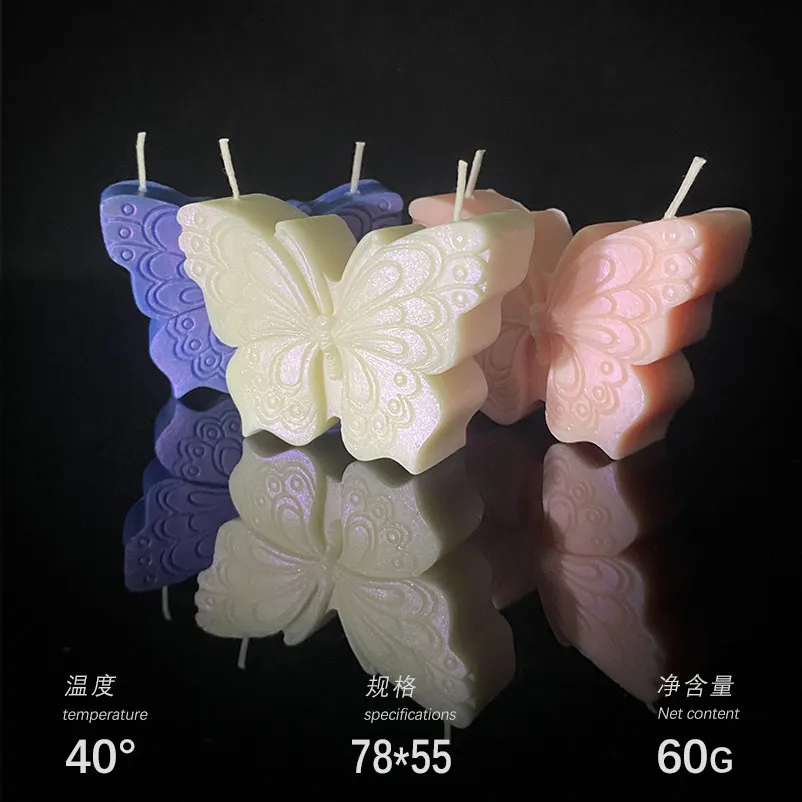 Fun low temperature candle. Gilt 50° wax liquid. SM Dazzling gilt Butterfly exquisite high-grade handmade aromatherapy