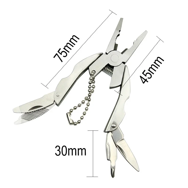 1Pc Portable Multitool 420 Stainless Steel Folding Pliers Knife Screwdriver Tool For Outdoor Survival Camping Hunting And Hiking