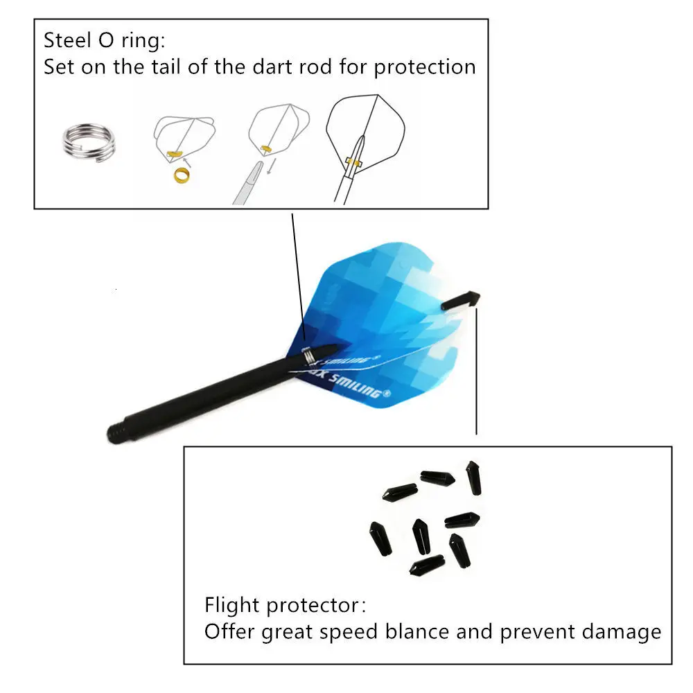 FOX SORRENTE Repair Kit Dart Tool com Aço Borracha O Ring, Sharpener Dart Acessórios Set, Flight Protector e Nós, 145PCs