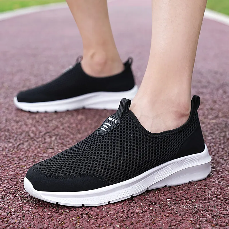 New Comfortable River Tracing shoes man and womens classic sneakers 46 47  48 Durable Black Flat Mesh Shoes Plus Size 39-48
