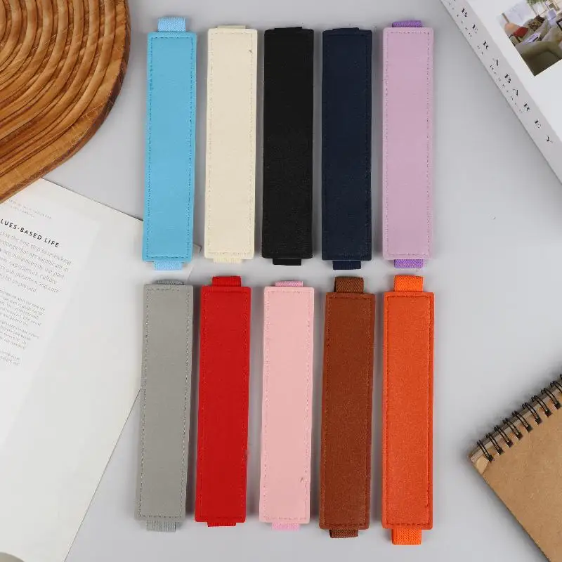PU Leather Elastic Notebook Band Holders Adjustable Pen Sleeve Pencil Pouch Holder Strap For Notebook Binder