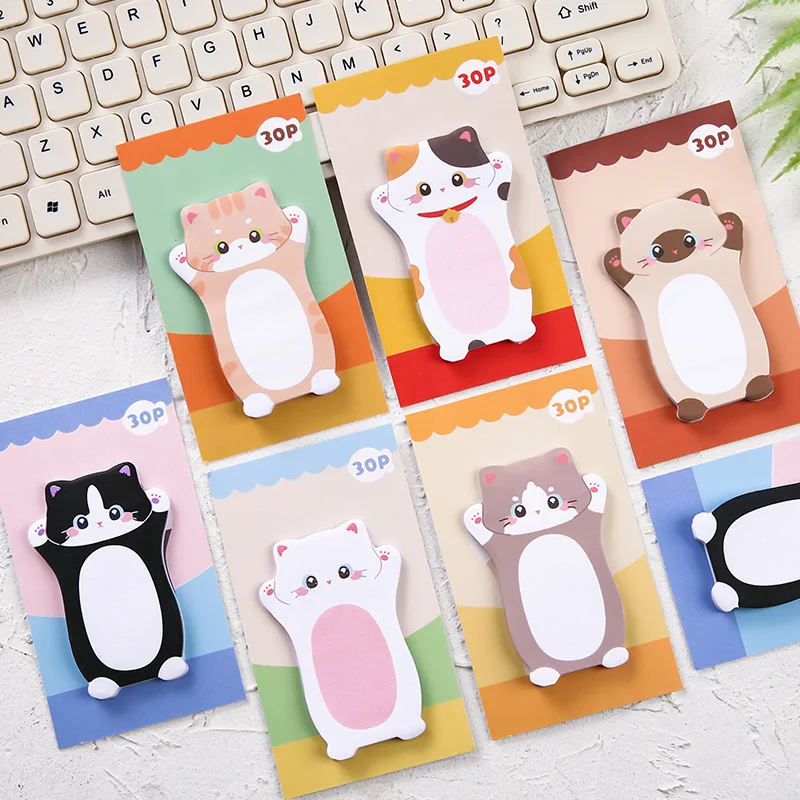 

12pcs/lot Creative Cat Paw Memo Pad Sticky Notes Cute N Times Stationery Label Notepad Bookmark Post School Supplies