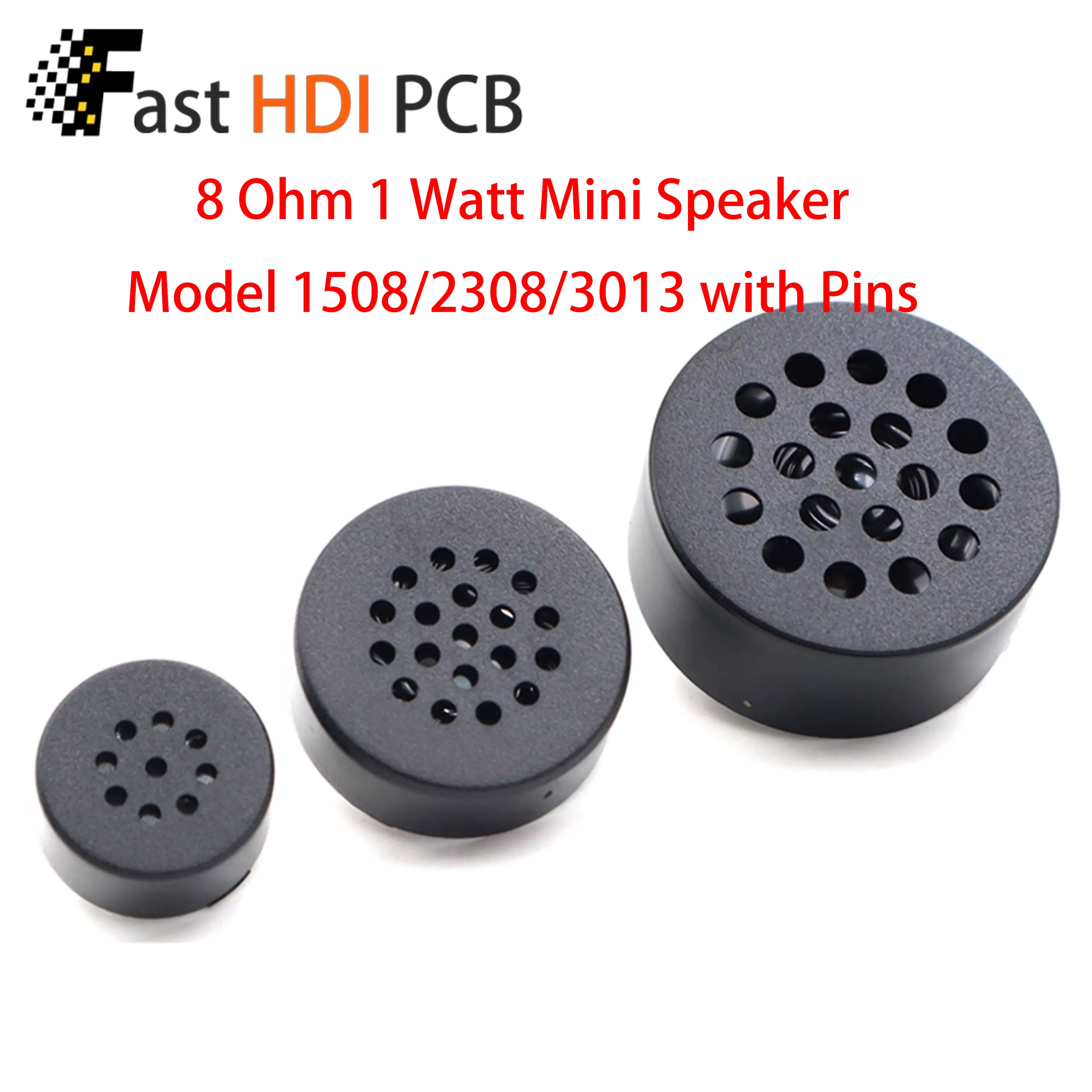 8 Ohm 1W Through-Hole PCB Speaker 10mm Pitch 23x8mm, SND1508/2308(Loud)/3013 for Fingerprint Smart Electronic Locks & Alarms