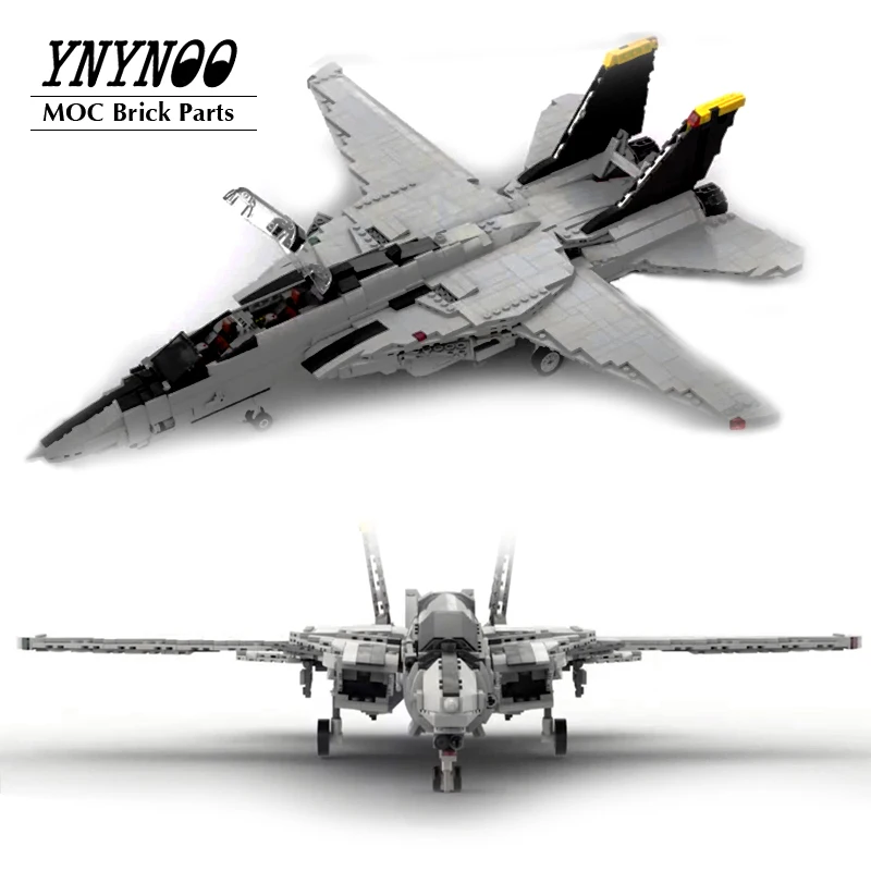 NEW MOC-Grumman F-14 Tomcat Aircraft Model Fighter Minifig Scale 82377 Building Blocks Toys Children Christmas Gift