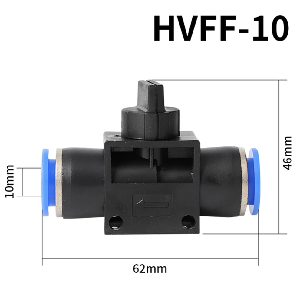 1 Pcs Quick Fitting HVFF-4/6/8/10/12 0~60C Air / Vacuum Mechanical Equipment Mining Enterprises PU / Nylon Plastic
