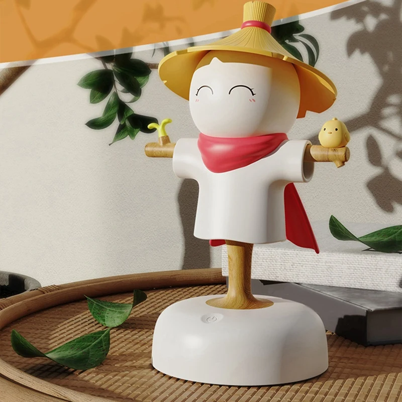 Straw Man USB Home Decor Night Light Bedside Atmosphere Night Light Birthday Gift Night Light