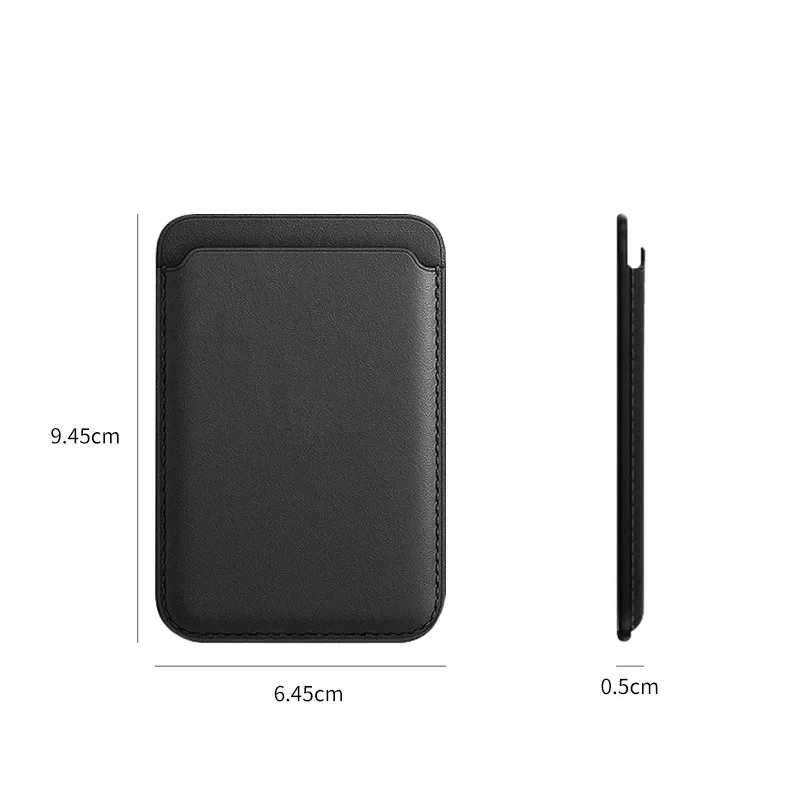 Phone Leather Magsafe Back Cover Case with Magnetic Card Holder Sleeve and Pocket for IPhone 16 15 14 13 12 Protective Design view 5