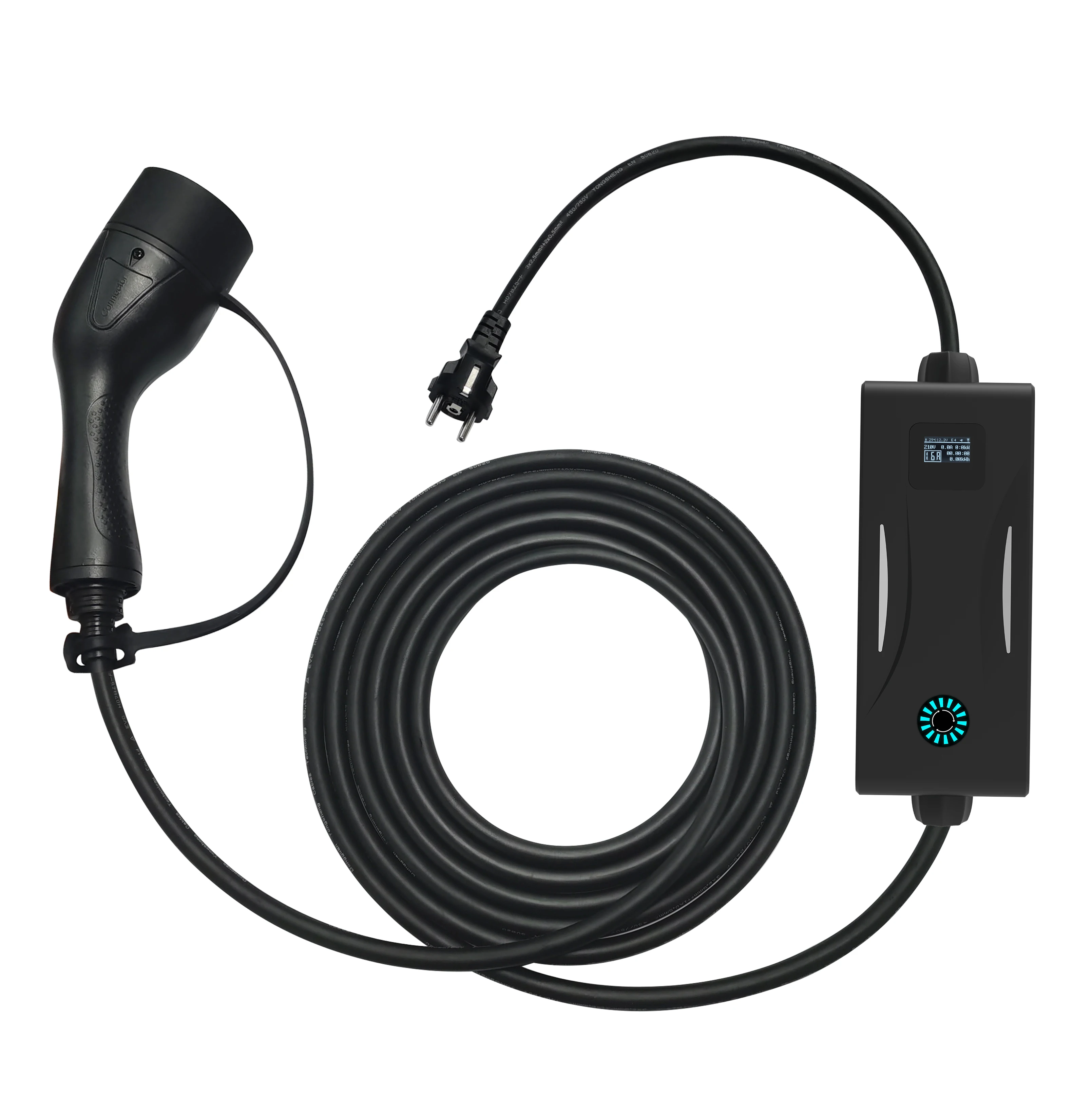 2025 رائجة البيع IEC 62196-2 EV شحن شاحن سيارة كهربائية المستوى 2 16A قابل للتعديل التيار المتناوب شاحن EV المحمولة #1