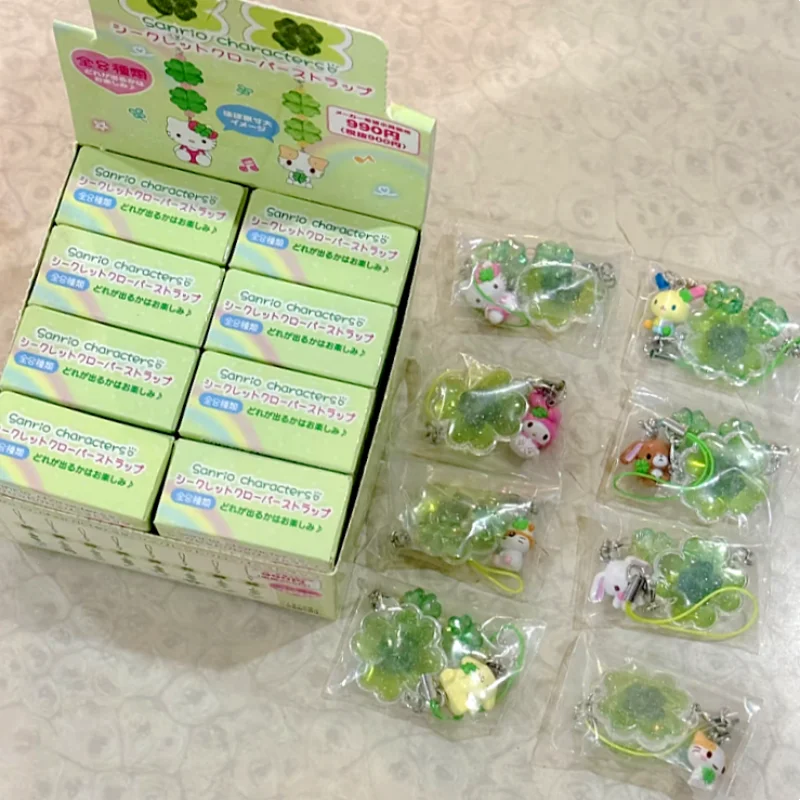 

Genuine Sanrio Character Four-Leaf Clover Hanging Chain Blind Box Kitty My Melody Mashumaro Pompompurin Girl Birthday Gift