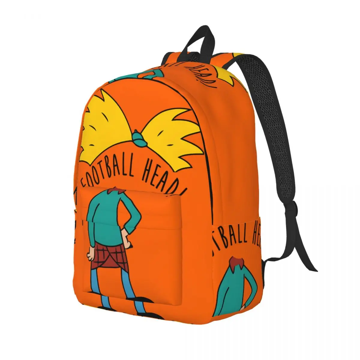 Lavável retro futebol cabeça bolsa com alça ajustável, saco de armazenamento para trabalho, ei, ei, faculdade, estudante, aniversário