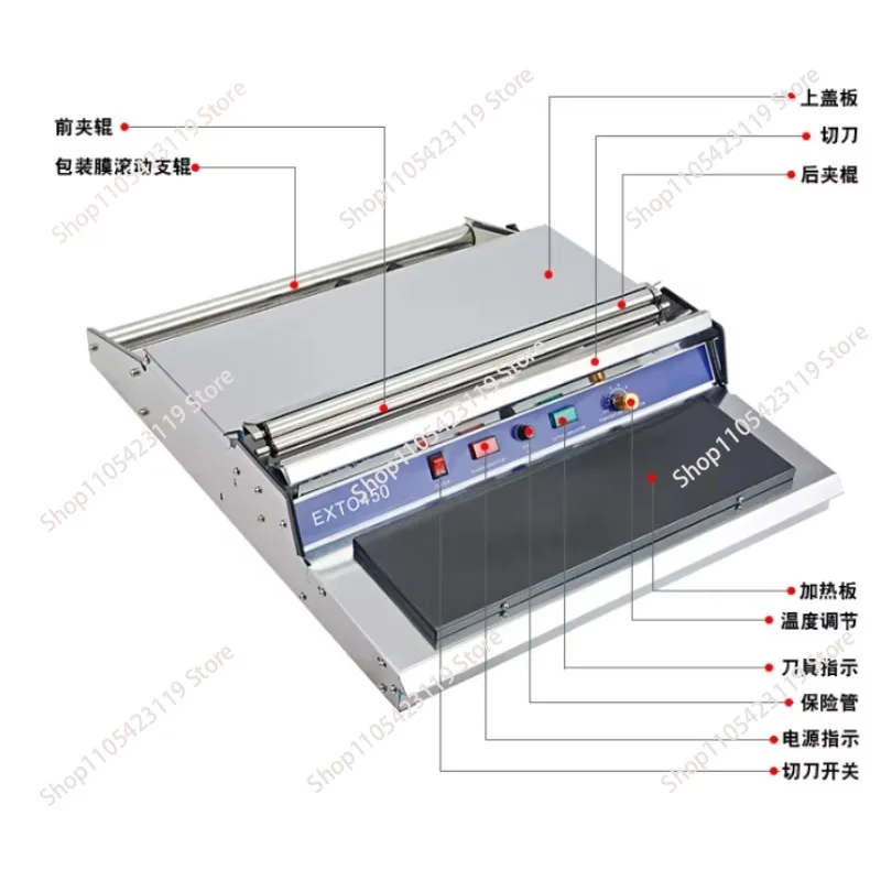 All Stainless Steel 450 Vegetable Preservation Machine, Food Household Preservation Machine, Cling Film Packaging Machine