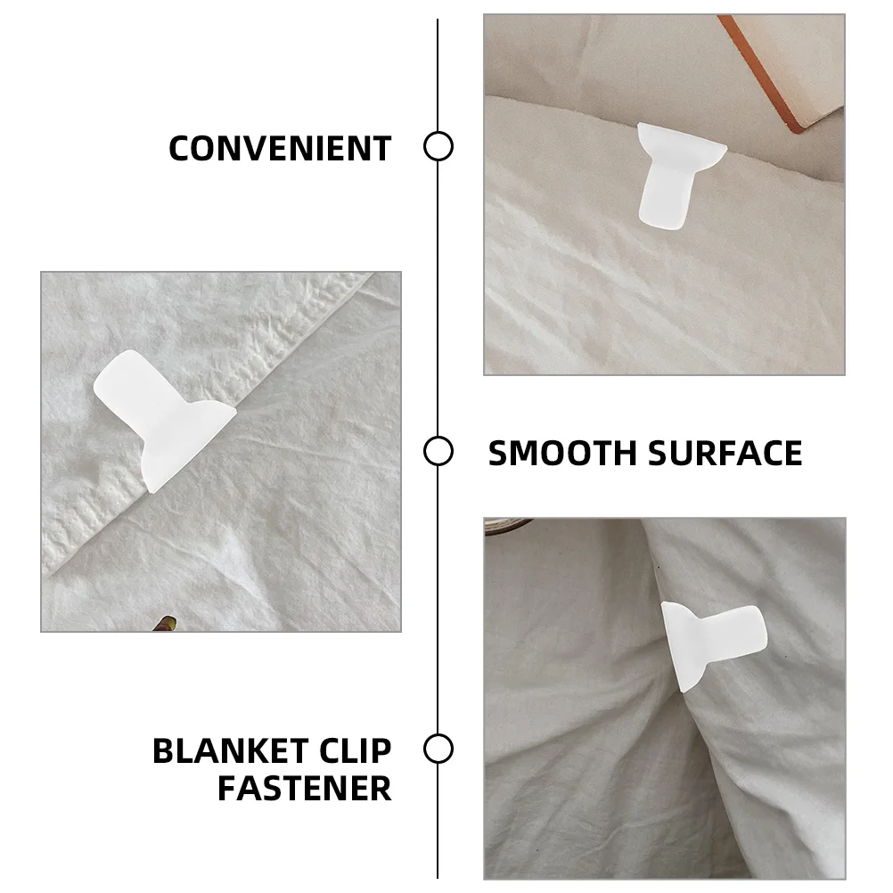

4pcs Anti Skid Foam Quilt Clamps Sheet Fasteners Padded Comforter Clips Bed Blanket Fixator Easy Installation Practical Tools