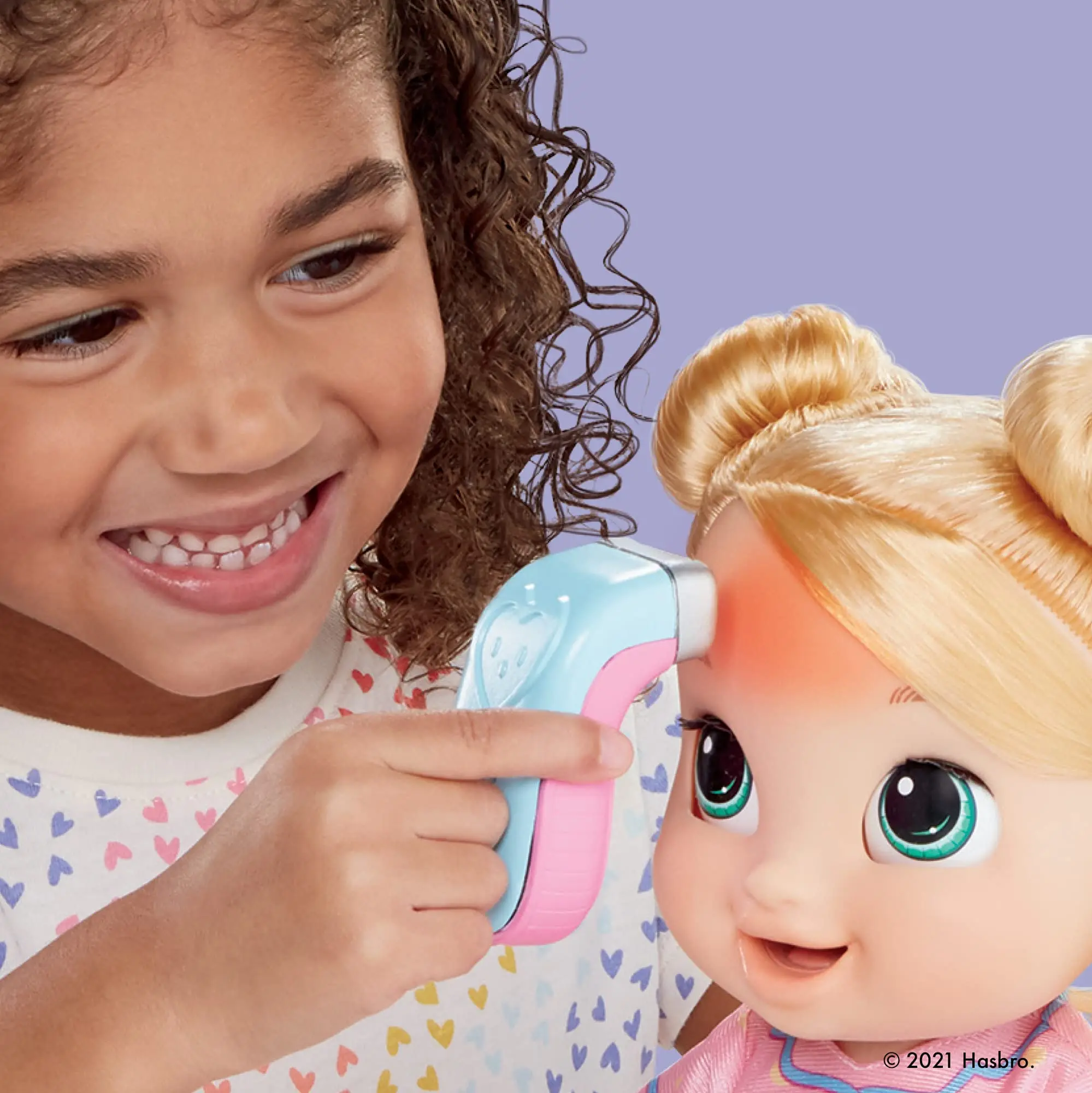 Bebê vivo lulu achoo boneca 12-Polegada interativo médico jogar boneca brinquedo com luzes e sons crianças jogar casa brinquedos presentes