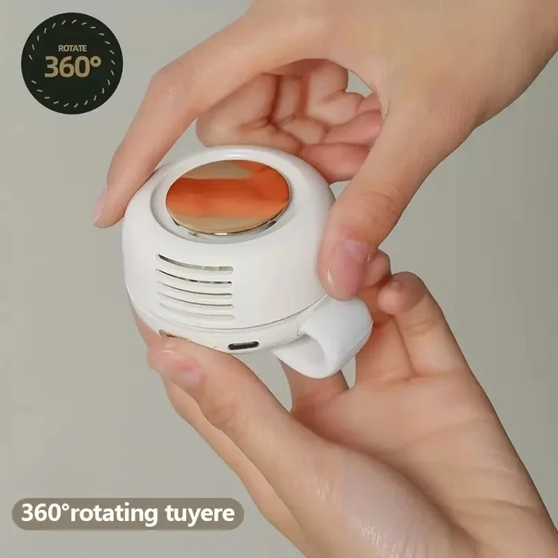 Bladeless Mini Fan Portable Handheld Rechargeable Electric Fan Clip Waist Fan Suitable for Outdoor Ventilation Desktop Small Fan image 3