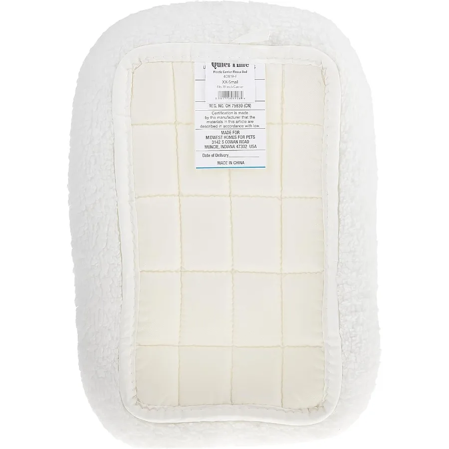 سرير الحيوانات الأليفة المدمج للسفر لحاملات الكلاب والقطط الصغيرة: يناسب حاويات السفر البلاستيكية مقاس 19 بوصة مثالية للسلالات الصغيرة أثناء Airp