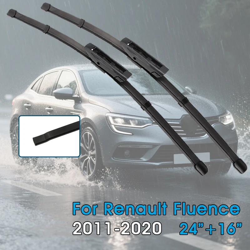 

Car Wiper Blades 24"+16" For Renault Fluence 2011-2020 Windshield Windscreen Front Window Blades Car Accessories