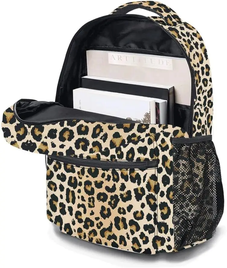 Zaino classico leopardato, borsa per laptop leggera e durevole Zaino stampato in 3D con tasche multiple, zaino con spalle alla moda (Cl