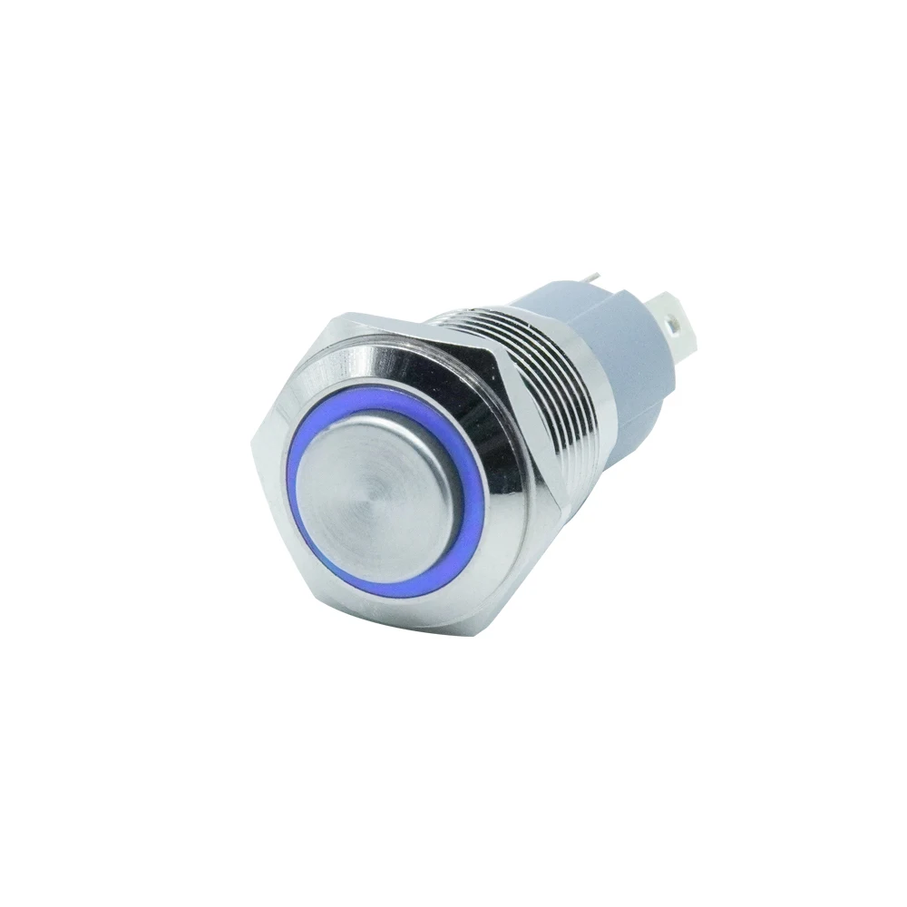 Extended Head 12mm 16mm 19mm 22mm metal push button switch on off power LED light Waterproof circle 3v 6v 12v 24v 110v 220v ip65