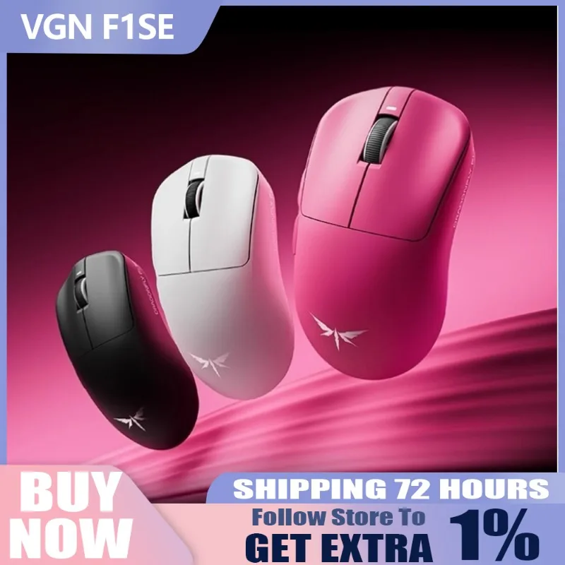 VGN F1SE Kabellose Bluetooth-Maus, Tri-Modus, leicht, PAW3311, lange Akkulaufzeit, Büro-E-Sport-Gaming-Maus für PC-Zubehör