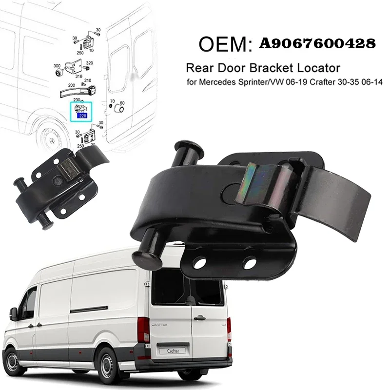 Car Rear Door Check Strap Bracket Locator A9067600428 for Mercedes-Benz Vw Crafter 06- Rear Sprinter Car Rear Door Check Strap