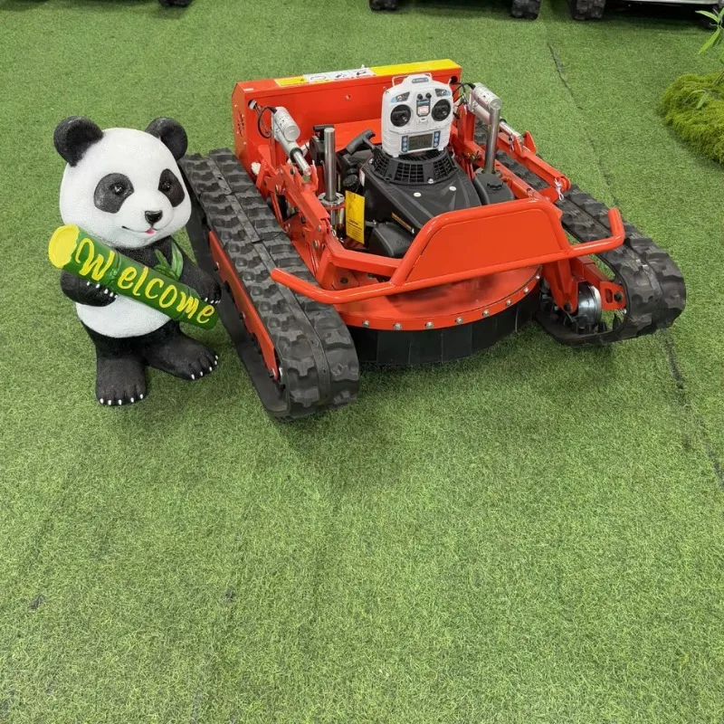 

2026Customized lawn mower cutting width 900mm, driving slope 60 °, track type low fuel consumption lawn mower