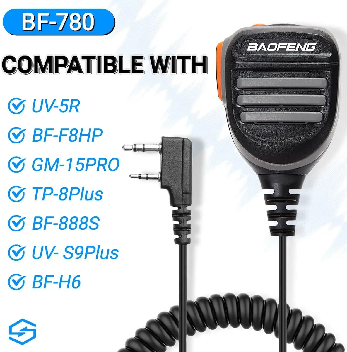 Baofeng BF-780 Dual PTT remoto hombro Walkie Talkie altavoz micrófono para UV-5R BF-888S 5RH 21 PRO Quansheng UV-K5 UV-K6