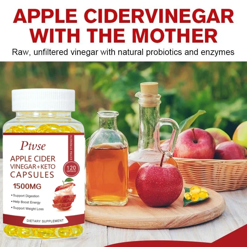 Apple Cider Vinegar Capsules Contain Potassium, Enzymes and Amino Acids To Promote Digestive and Detoxification Health