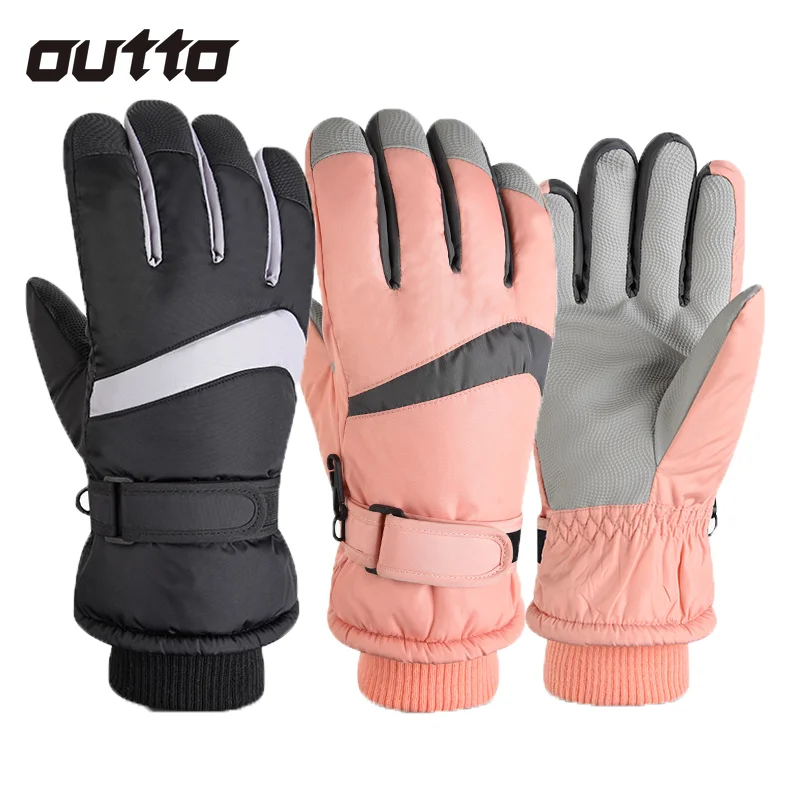 

Outdoor Sports Waterproof Skiing Gloves Men Women Winter Fleece Touchable Screen Non-slip Glove Windproof Warm Cycling Gloves