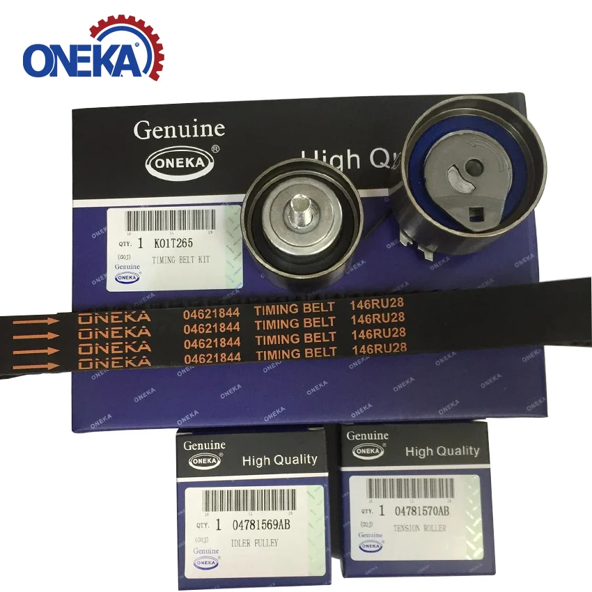 ONEKA Engine Parts Engine Timing Belt Kit for Chrysler Pt Cruiser 04-10 Sebring 01-07 Jeep Cherokee 01-08 Gaz Volga 91-10 2.4L