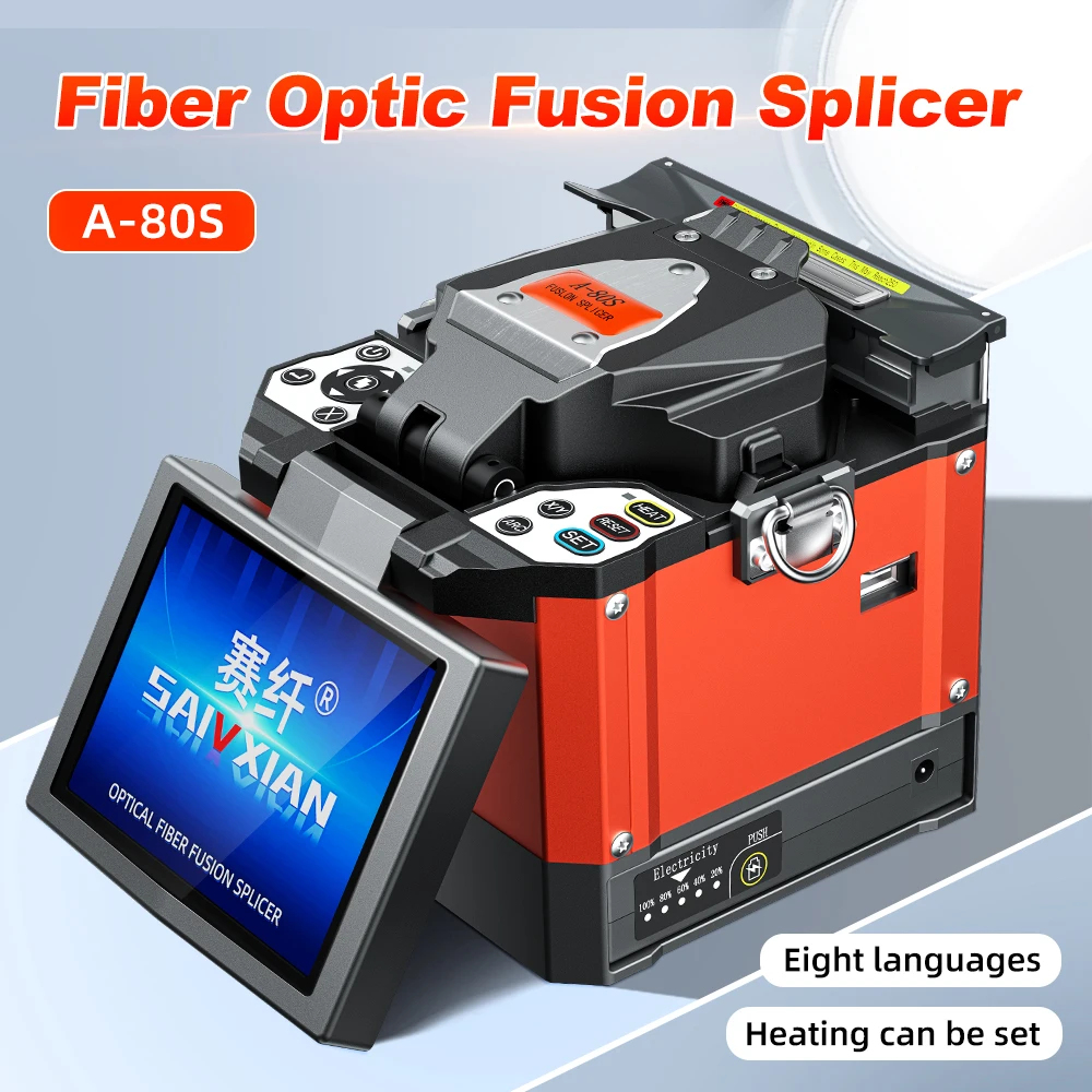 Optical Fiber Fusion Machine Automatic Multi-function Fuse Cable Pigtail Hot Melt Machine A-80S 100-240V