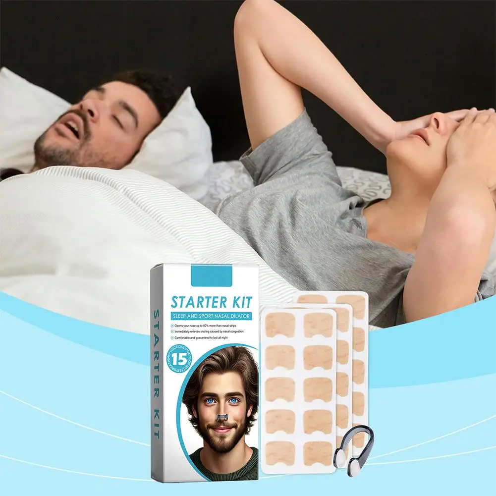 Ingestão Respiração Nasal Strip Starter Kit, Dilatadores, Aumentar Reduzir o Ronco, Melhor Sono