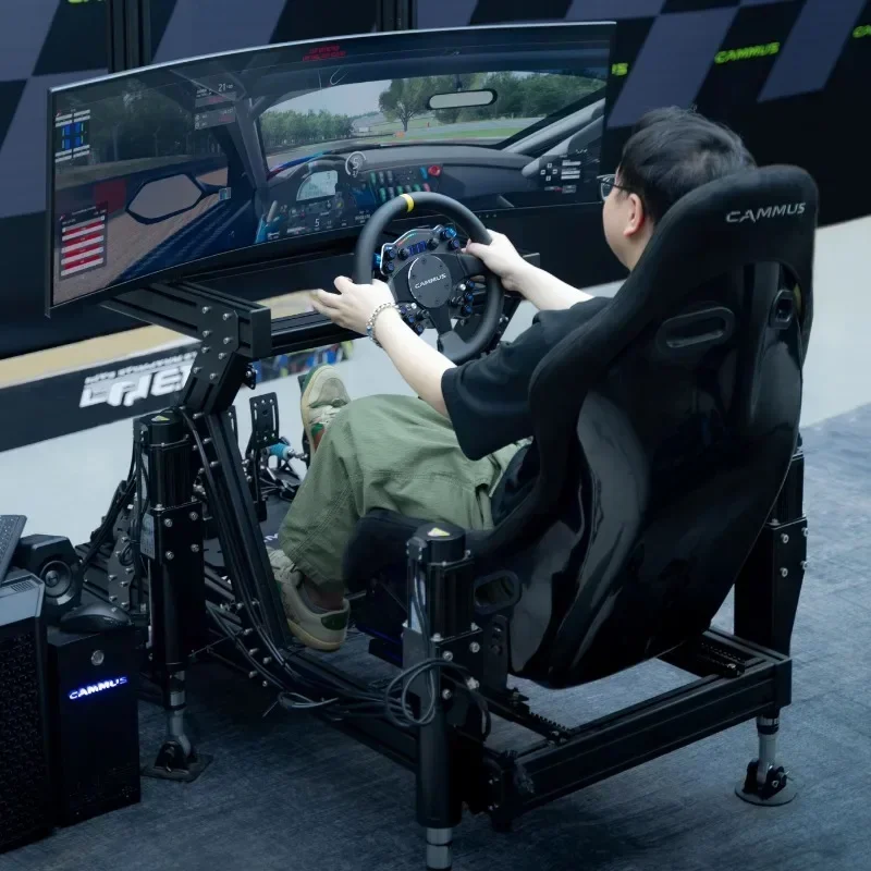 CAMMUS Racing Simulator Accessoires F1 Game Cockpit Zitbeugel Aluminium Gamingstoel met Scherm Stuurwielstandaard