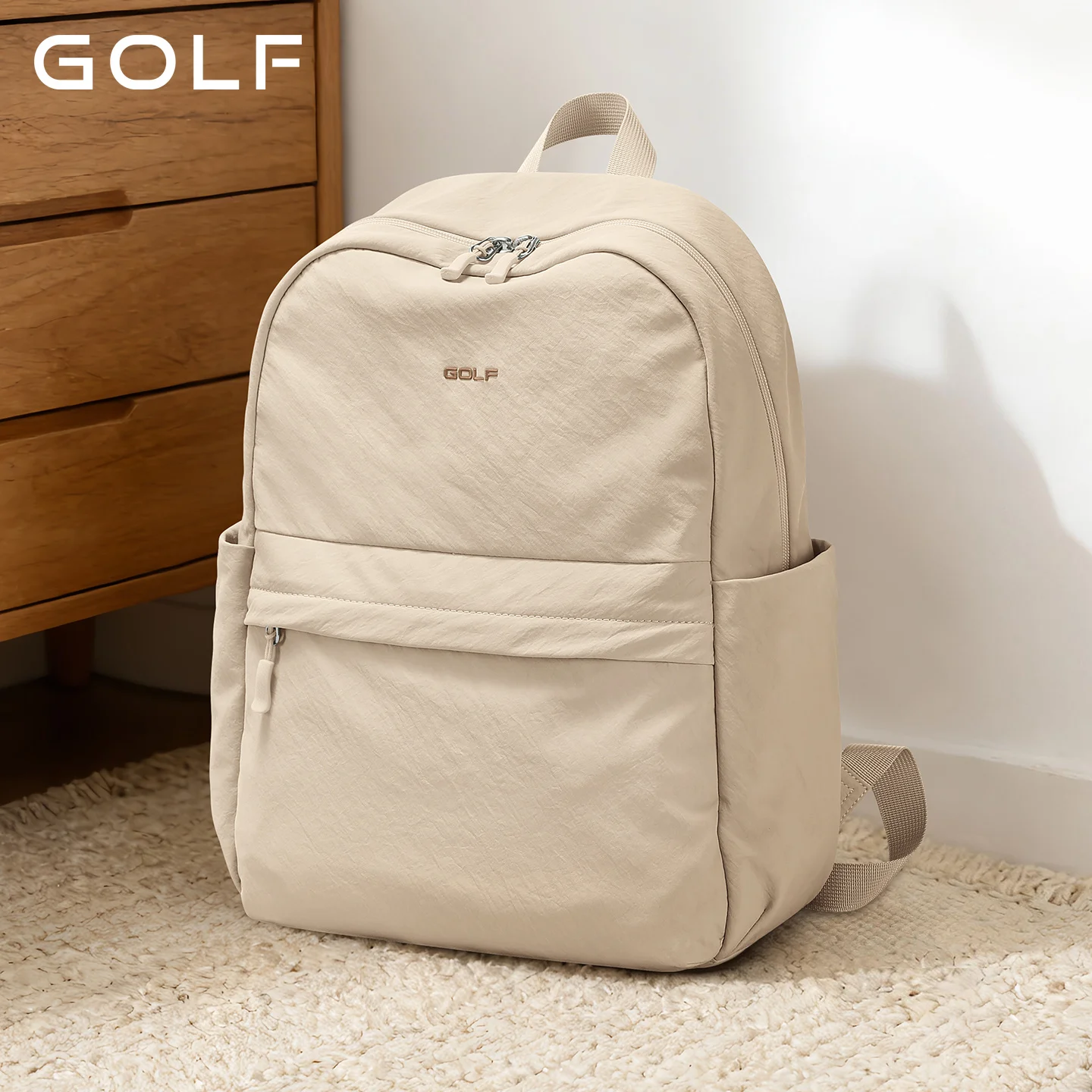 GOLF  Lightweight Women Dual Shoulder Backpack 14 Inch Laptop Travel Backpack Water-resistant Student Backpack Commuter Bag