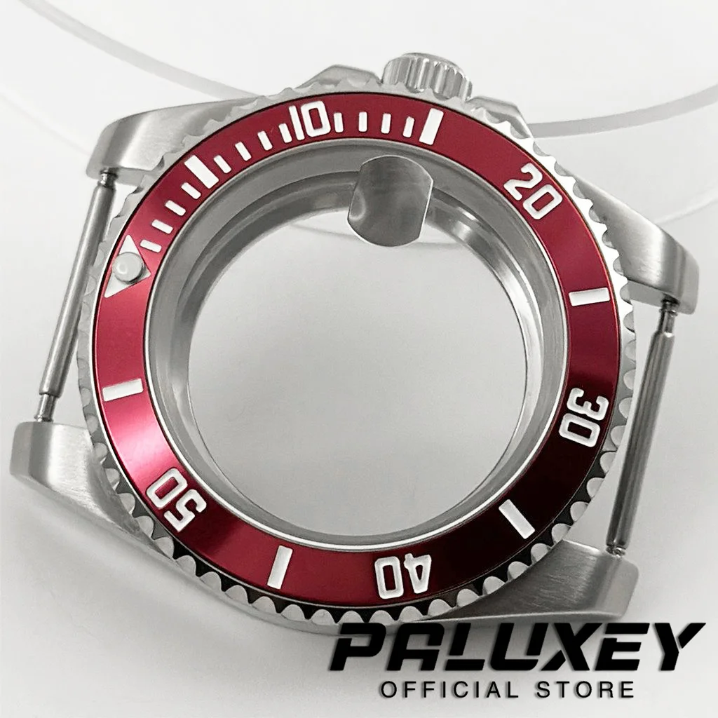 مقاوم للماء NH35 الفرعية صندوق ساعة 40 مللي متر الألومنيوم الحافة ل NH34 NH35 NH36 NH38 ETA2824 الياقوت الزجاج حركة حاوية من الفولاذ المقاوم للصدأ