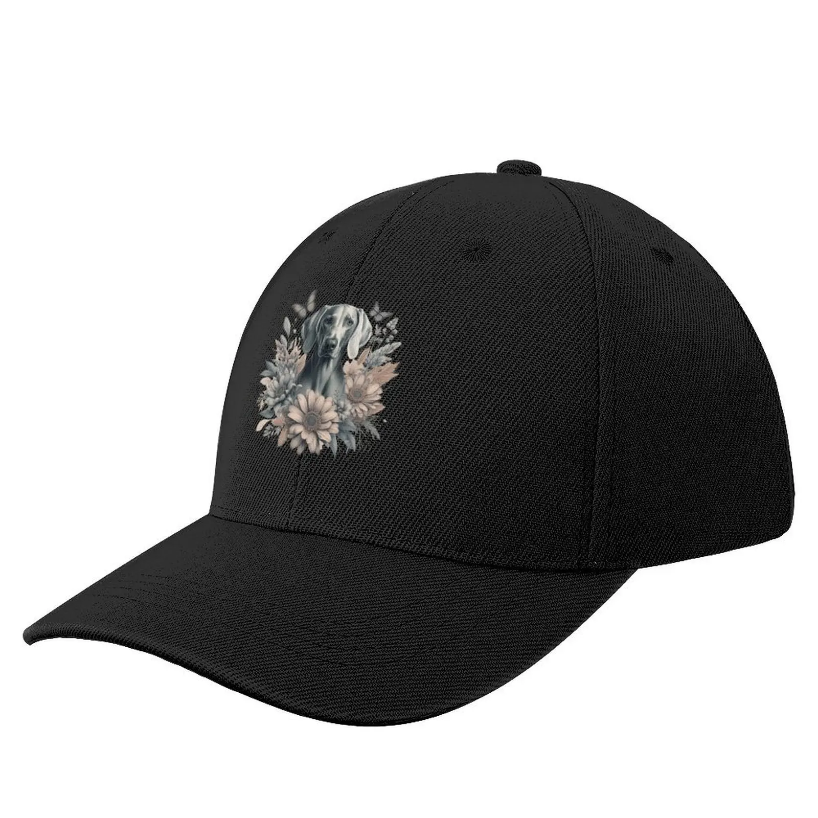 Coquette Weimaraner Floral Art with Butterflies - Design Nr. 188 Baseball Cap Beach fishing caps man Women Caps Men's