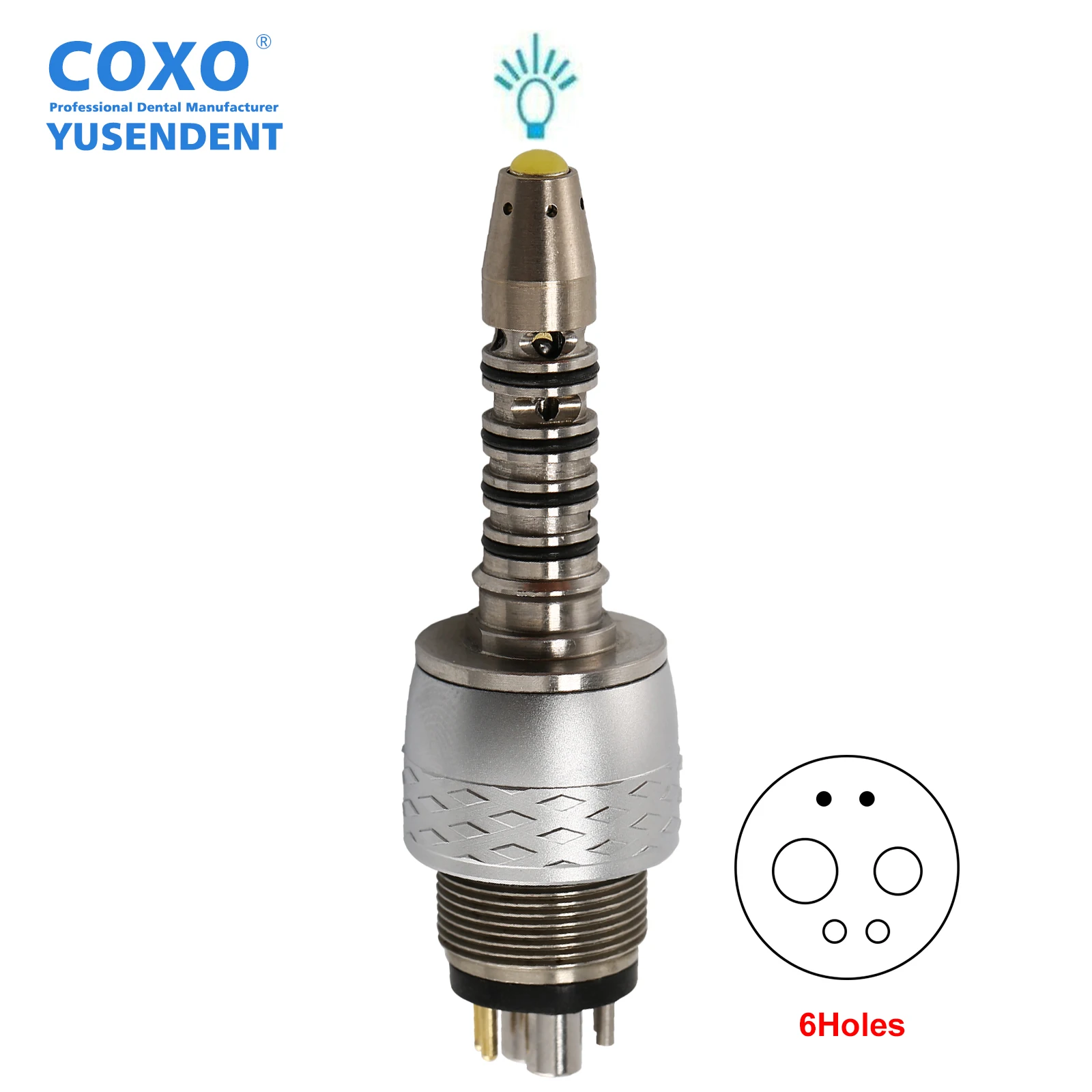 den tal Sirona Style 6 Hole LED Quick Coupler Coupling for YUSENDENT Optic Handpiece