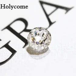 Holycome Round Shape Double Side Rose Cut 3.0-15.0mm D VVS1 Certificate Wholesale Moissanite Diamond Test Positive DIY Charm