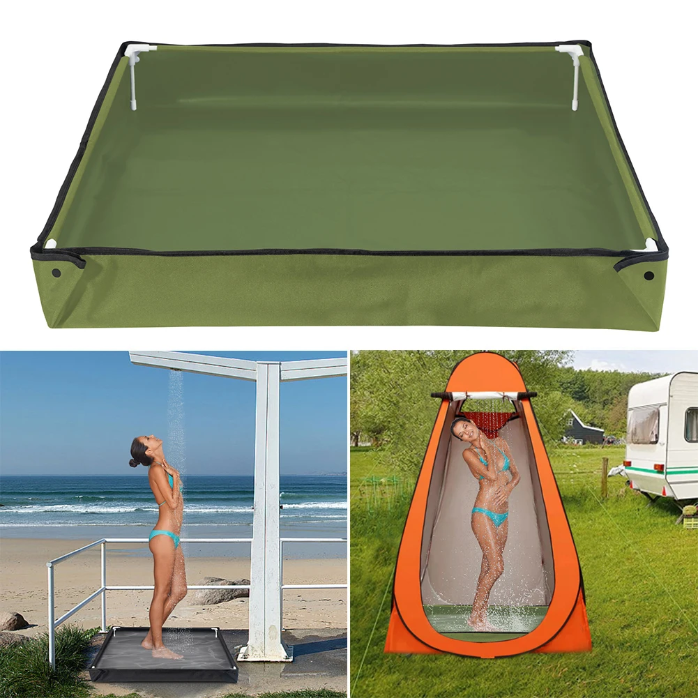 

Foldable Shower Base with Drain Hose Shower Tent Floor Base Tent Shower Tray Pets Shower Basin Base for Camping Shower Beach Pet