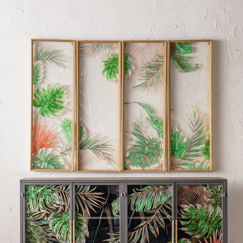 الرجعية الجدار شنقا الديكور الحديد المطاوع المينا رسمت باليد اللوحة الزجاجية غرفة المعيشة غرفة الطعام خلفية جدار شوان