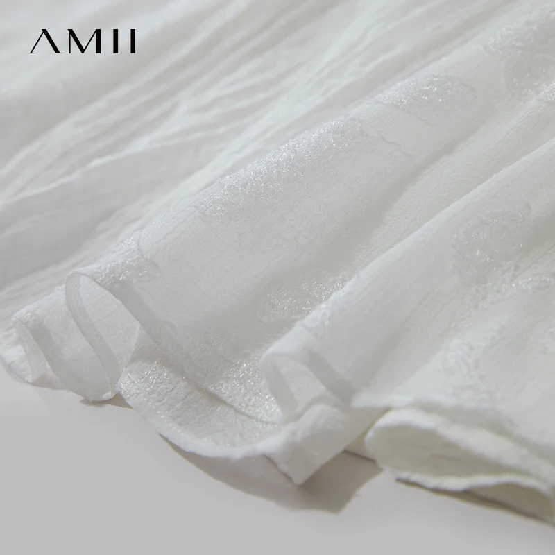 Amii بساطتها عطلة فستان بيج 2025 صيف جديد إمرأة مكتب سيدة قطع الأزهار ألف خط بلا أكمام التعادل عادية الجنية 12542190