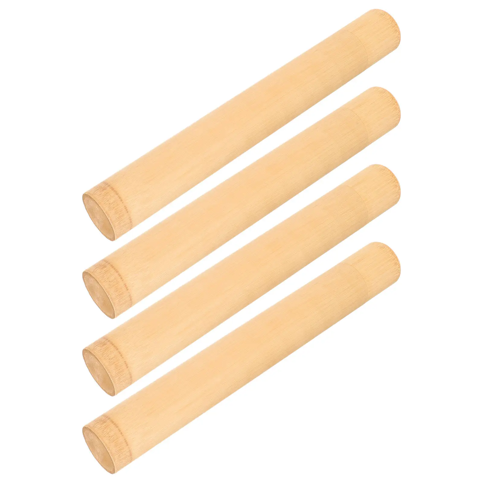 4Pcs Bamboo Toothbrush Holder Travel Portable Dustproof Storage Case for Bathroom Camping Hiking Outdoor Toothbrush Carrying Box