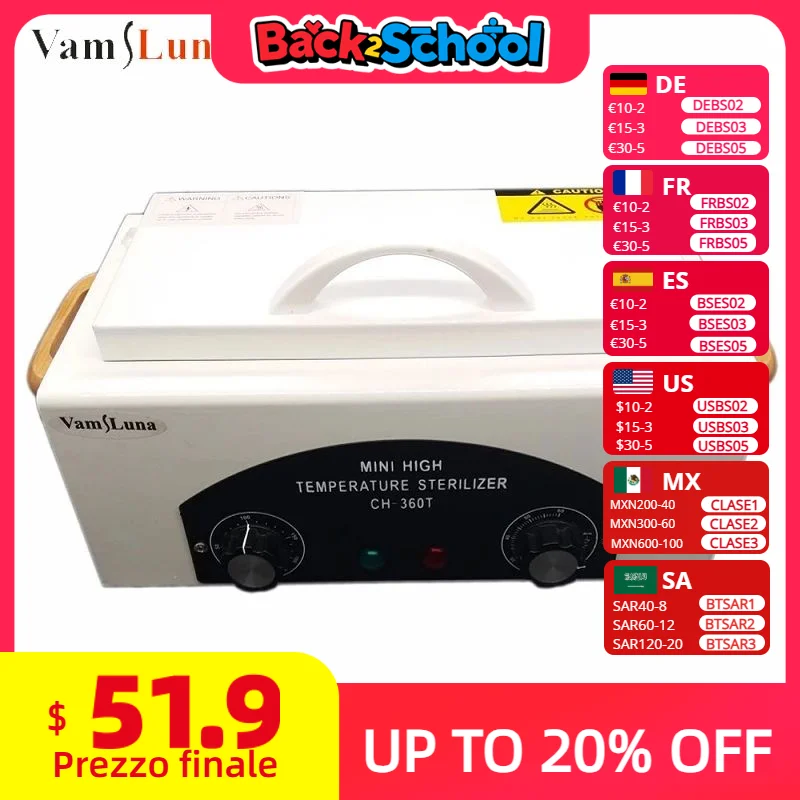 

Nail Sterilizer Dry heat ch-360t - Sanitising Steralizer Box For Tattoo, Manicure Tool in Beauty Spa Manicure Sets