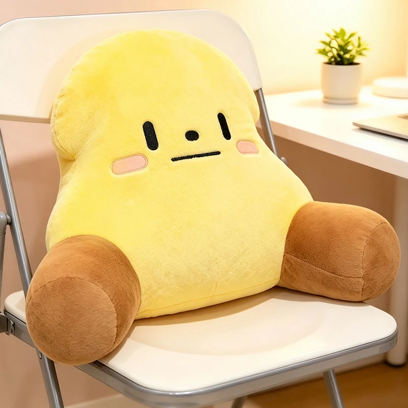Stump Waist Pillow Soft Plush Colorful Stump Cushion Sitting For a Long Time To Protect The Waist Seat Companion Home Decor