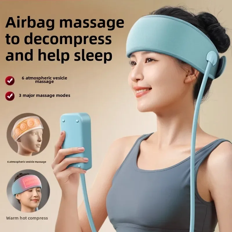 Kafa Masajı Elektrikli Hava Yastığı Hava Basıncı Isıtma Masaj Kafa Bandı Sağlık Ağrı kesici Saç Derisi Derin Gevşeme Fizyoterapi