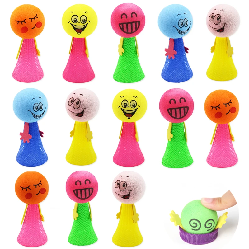 10pcs Cute Jumping Doll Spring Toy for Kids Birthday Party Favors Treat Boy Girl Guest Gifts School Prize Goodie Bag Fillers