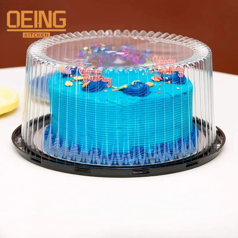 10pcs 8/6 Inch Transparent Cake Box Plastic Cake Boxes And Packaging Transparent Clear Cupcake Muffin Dome Holder Cases Wedding