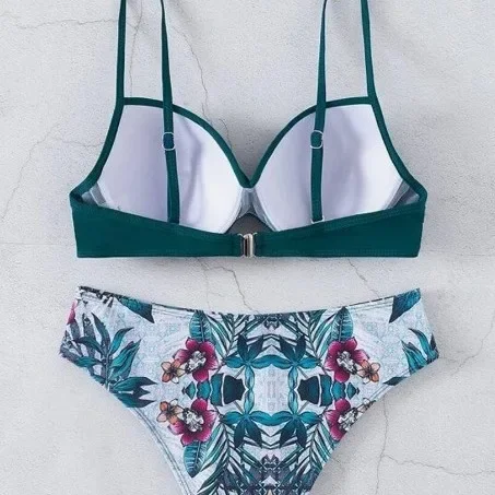 시즌 핫세일 신상 비키니 수영복 투피스 세트, 세련된 분리형 디자인 크로스보더 스타일 여성 수영복 (마)