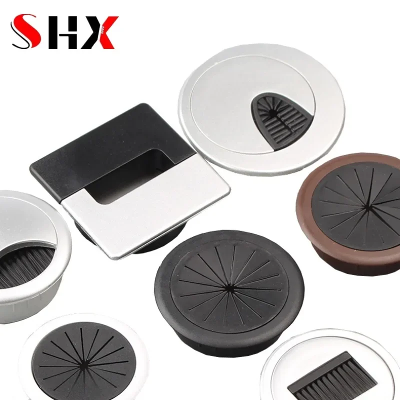 5pcs Flexible Cable Cord Grommet Black White Rubber Grommets Gasket In Desk Table Furniture for Hole Cover Wire Pass Organizer