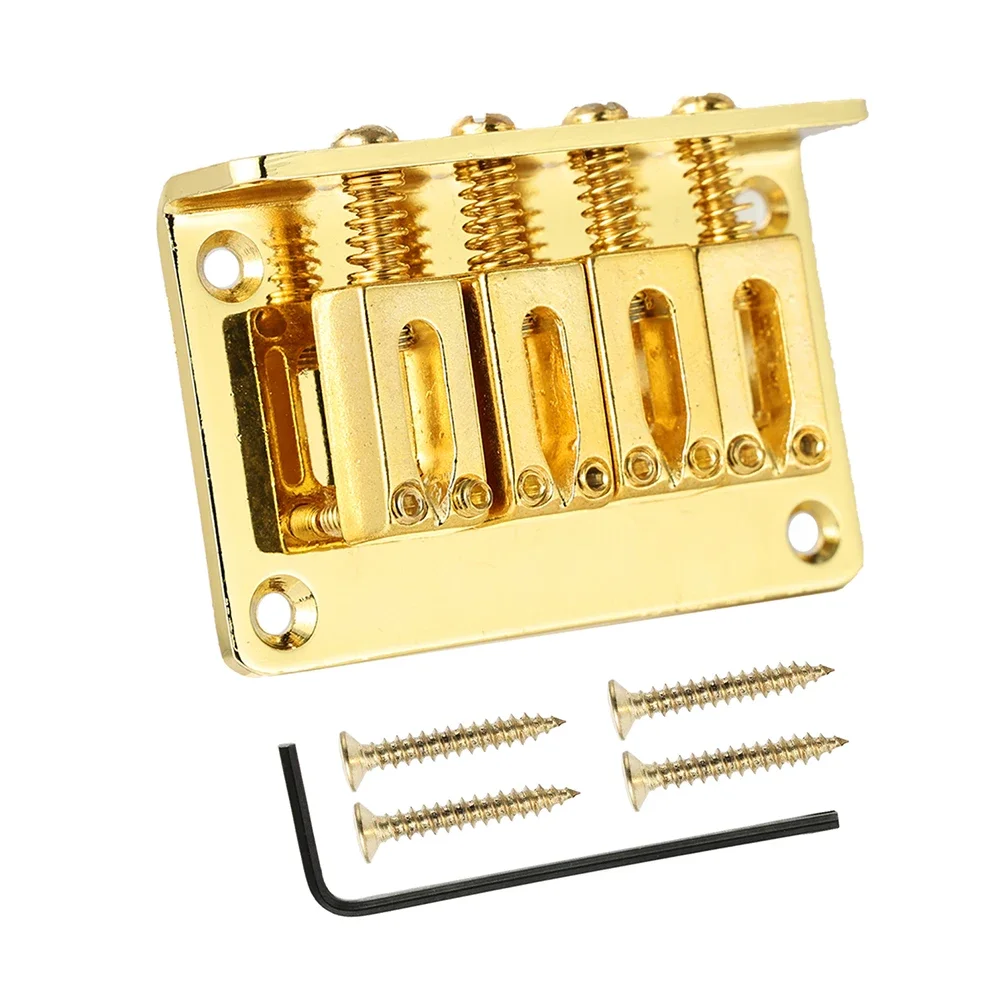 

4String Guitar Bridge Tailpiece Hardtail For CigarBox Guitars Ukulele Accessory Adjustable String Saddles Musical Instruments
