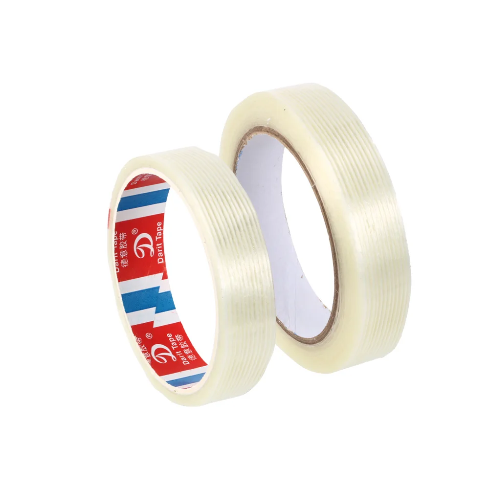 10/20 meters Glass Fiber Tape Strong Industrial Strapping Packaging Fixed Bundled Transparent Seal Adhesive Tape